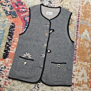 Perry Landhaus Womens Vest Size 40 Trachten Vintage Austrian Oktoberfest